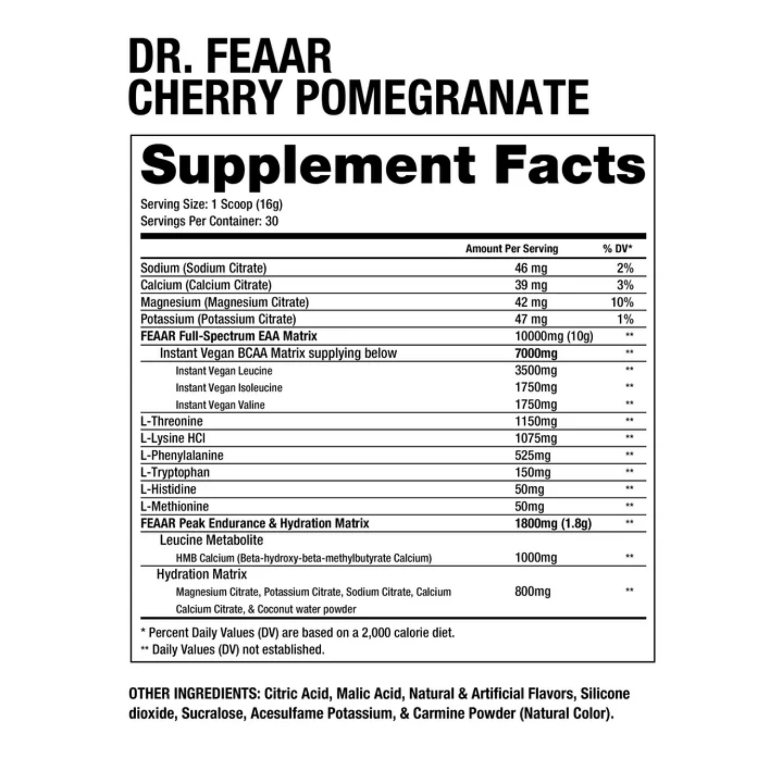Dragon Pharma Dr. Feaar Cherry Pomegranate, 30 Porciones