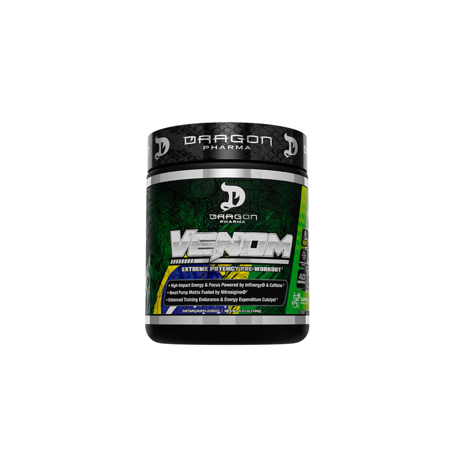 Pre-entreno Dragon Pharma Venom Caipirinha, 40/20 Porciones