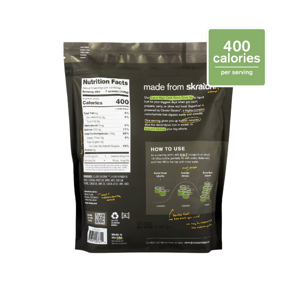 Super High Carb Sport Drink Mix, 8 porciones