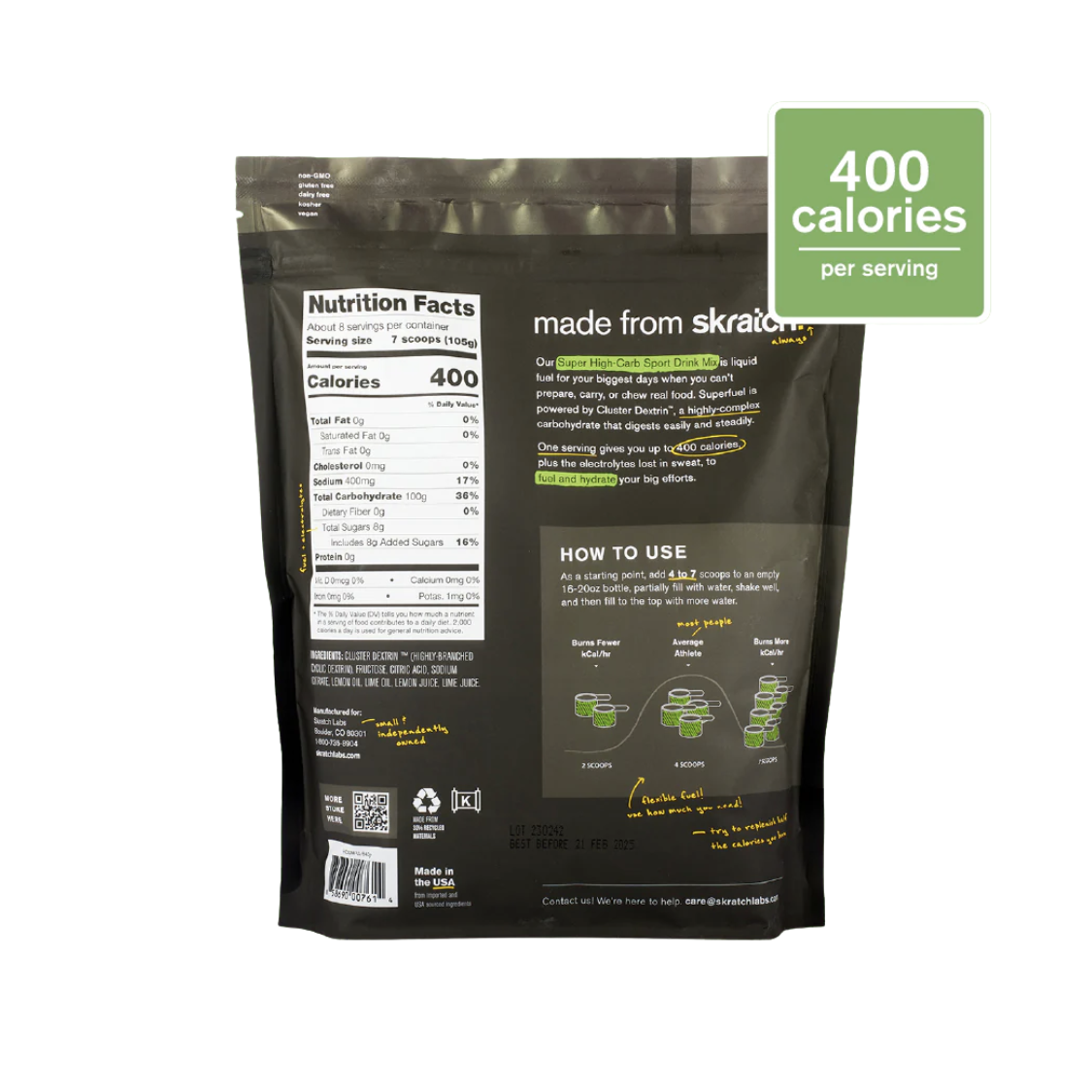 Super High Carb Sport Drink Mix, 8 porciones