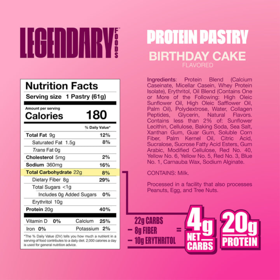 Legendary Foods Protein Pastry Birthday Cake