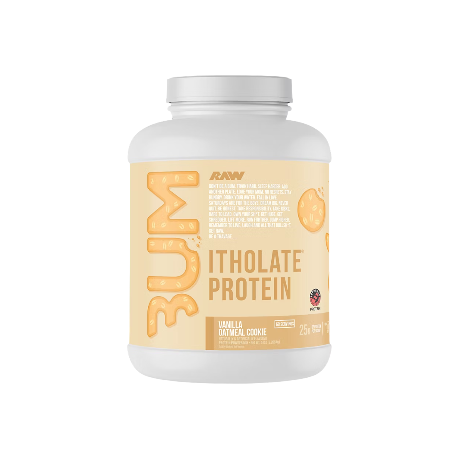 Proteína RAW x BUM Iholate Vainilla Oatmeal Cookie, 72 porciones