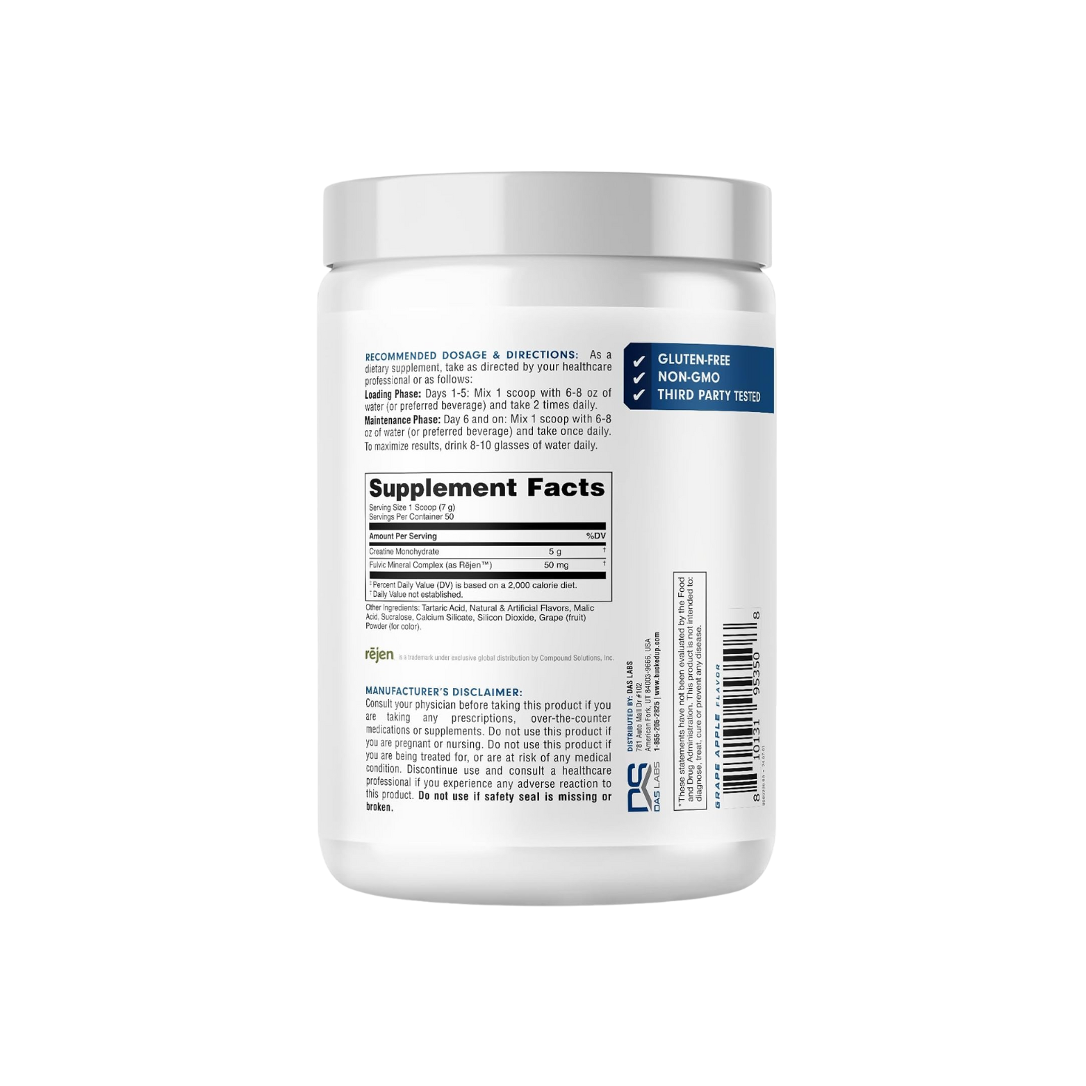 Bucked Up Creatina Monohidratada Micronizada, 50 Porciones