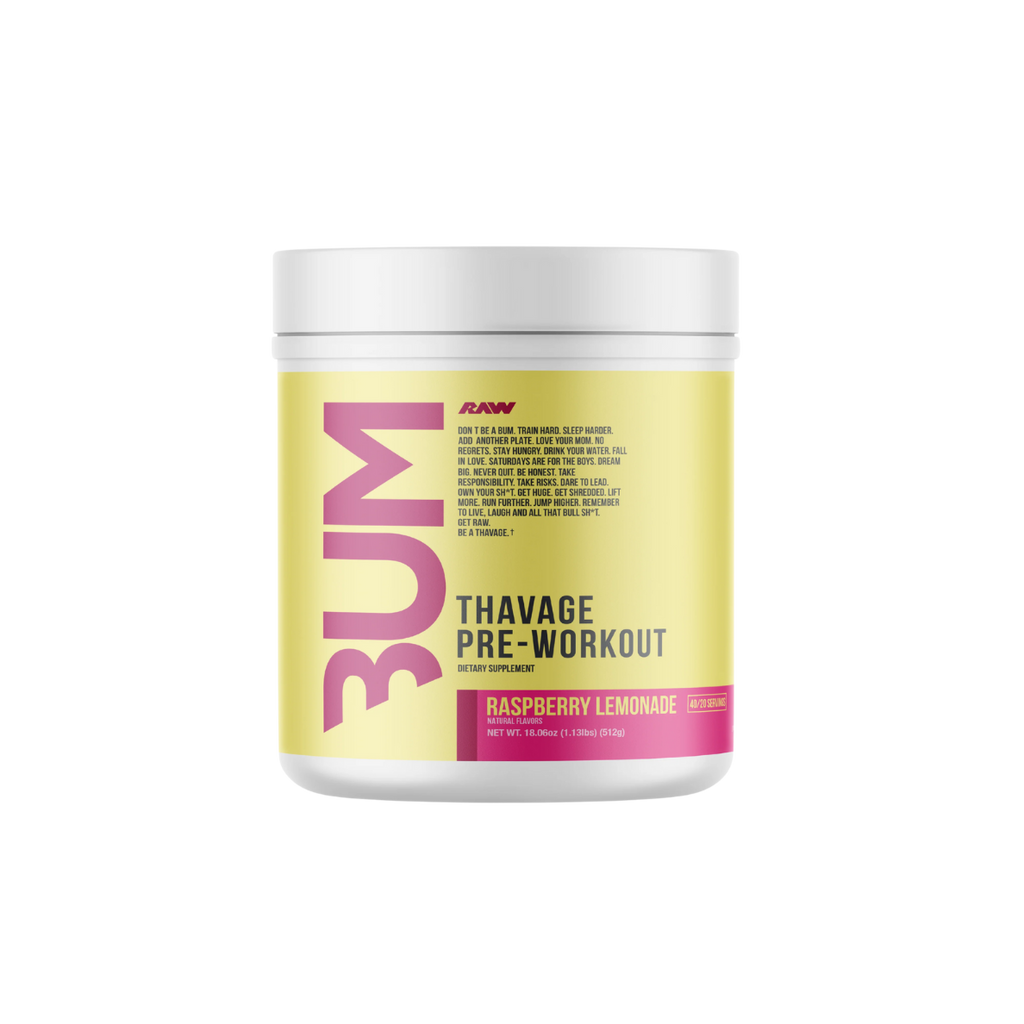 Pre-entreno BUM x RAW Thavage Raspberry Lemonade, 40/20 porciones