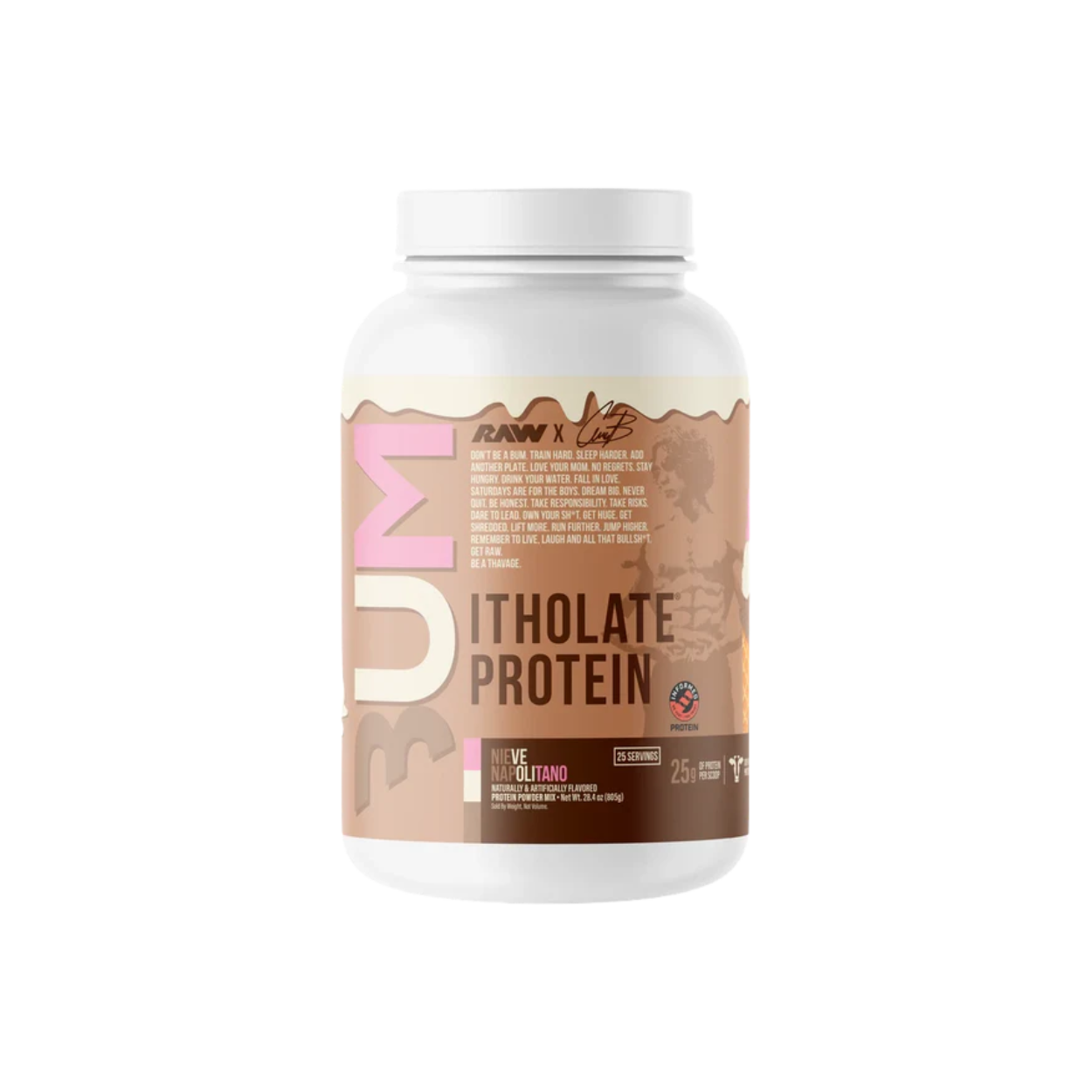Proteína BUM x RAW Itholate Nieve Napolitano, 25 porciones