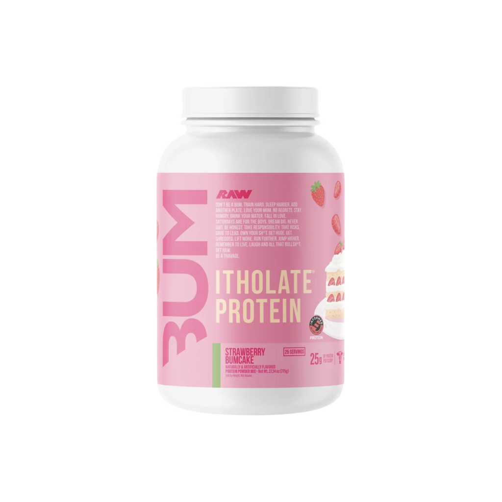 Proteína RAW x BUM Itholate Strawberry Bumcake, 25 porciones