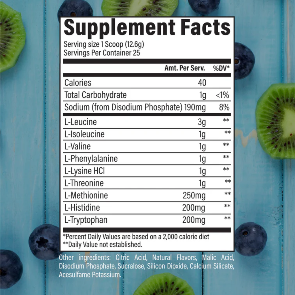 RAW EAA Kiwi Blueberry, 25 Porciones