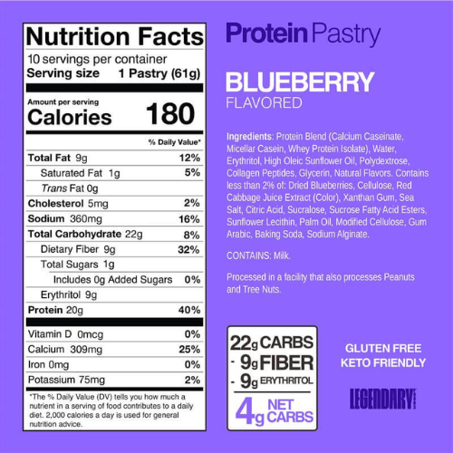 Legendary Foods Protein Pastry Blueberry