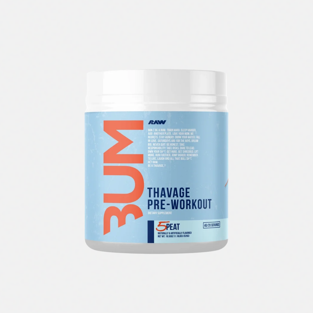 Pre-entreno BUM X RAW Thavage 5peat, 40/20 porciones