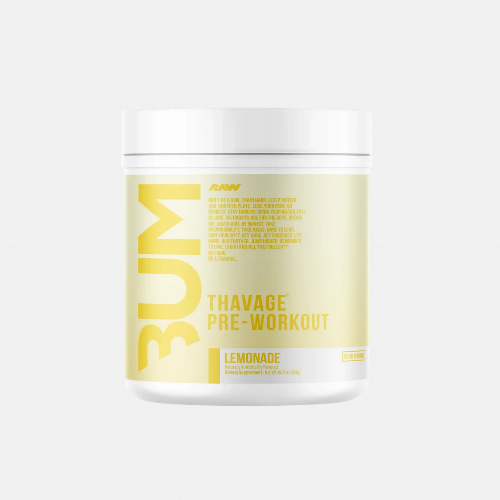 Pre-entreno BUM X RAW Thavage Lemonade, 40/30 porciones