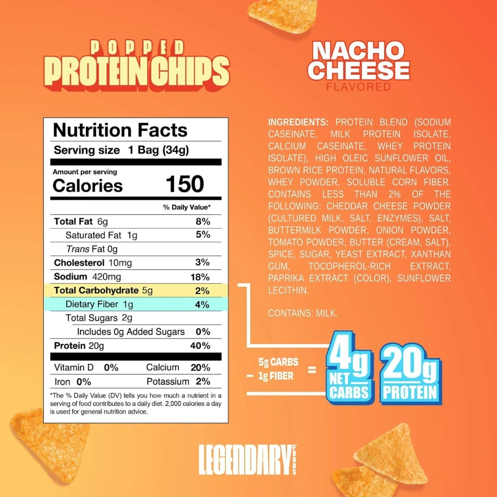 Legendary Foods Protein Chips Nacho Cheese