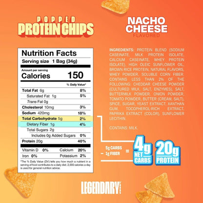 Legendary Foods Protein Chips Nacho Cheese